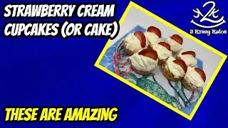 Keto Strawberry cream cupcakes (cake)