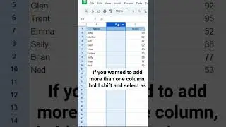 How to Add Columns in Google Sheets