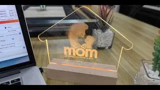 Engraving picture on transparency arcylic with Atomstack laser engraving machine