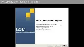 VMware ESX Server 4.1 Install