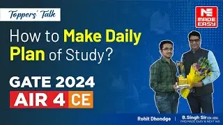 GATE 2024 Topper | Civil Engineering | AIR 4 | Rohit Dhondge | Toppers Talk - Exclusive Interview