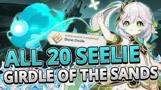 All 20 Seelie Locations in Girdle of The Sands Sumeru FAST ROUTE +TIMESTAMPS | Genshin Impact 3.6