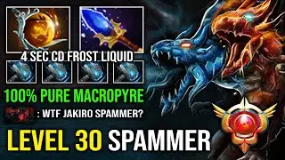 LEVEL 30 JAKIRO SPAMMER Meteor Hammer 100% Pure Macropyre 4 Sec CD Frost Liquid Spam Dota 2