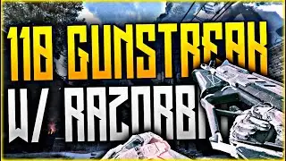 BO3: 110 GUNSTREAK ON FRINGE W/ RAZORBACK!!! | I'm Back m8s (͡° ͜ʖ ͡°)