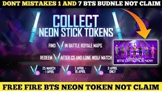 free fire new event today/how to collect neon stick token free fire/free fire BTS BUDNLE