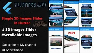 How To Implement  3D image Slider in Flutter  || 3D Images in flutter || Flutter Animations