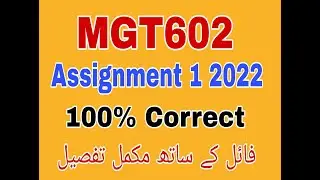 mgt602 assignment 1 fall 2022/2023|mgt602 assignment 1 solution 2022