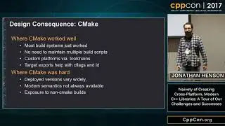 CppCon 2017: Jonathan Henson “Naivety of Creating Cross-Platform, Modern C++ Libraries...”
