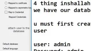 4  Create User, Attach Database and Sql Server Login