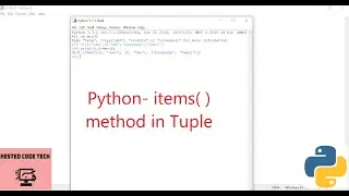 Python- items( ) method in Dictionary