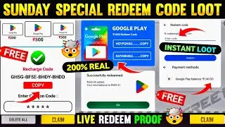 Sunday Special Free Redeem Code | Google Play Redeem Code Earning App | New Redeem Code Earning App