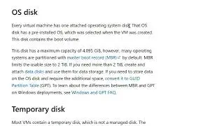 What is the difference between OS Disk and Data Disk in Azure?