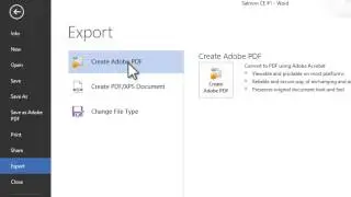 Office 2013 Tutorial: How To Convert Word 2013 Document Into PDF File(No Additional Software needed)