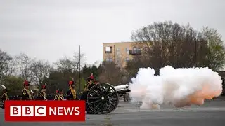 Gun salutes mark the death of Prince Philip - BBC News