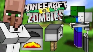 PvZ Meets MINECRAFT! (Minecraft vs Zombies)