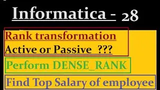 rank transformation in Informatica