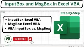 Excel VBA InputBox & MsgBox | Use input box & massage box in Excel VBA | input box | massage box