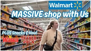 HUGE Walmart & Trader Joe's Shop & Haul plus WaWa Gas Station Breakfast