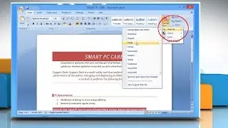 Choose a Quick Style Set in a Microsoft® Word 2007 Document