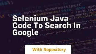 selenium java code to search in google