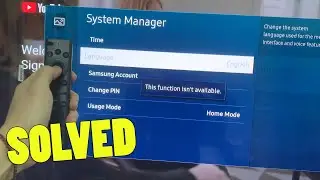 This function is not available | How to fix grayed out language menu in a Samsung TV