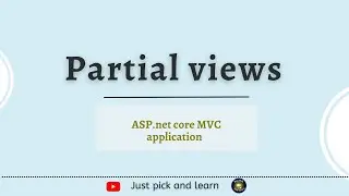 Partial Views in asp.net core MVC 6.0 | asp.net core MVC tutorial for beginners