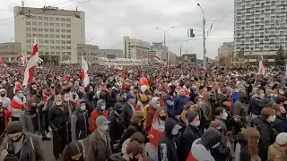 Марш в Минске и силовой разгон. Протесты в Беларуси