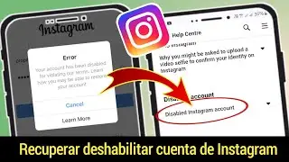 Cómo recuperar una cuenta de Instagram DESACTIVADA | Nuevo método 2024