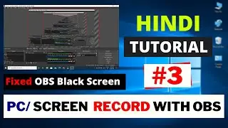 How to record screen on pc for free using OBS | obs black screen display capture solved ( fixed )