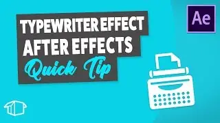 How to create Typewriter Text - After Effects Tutorial Quick Tip