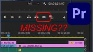 How to fix missing button to export frame in Adobe Premiere Pro 2024