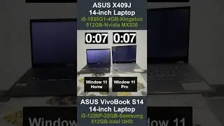 ASUS X409J vs. ASUS VivoBook S14 Boot time