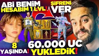 8 YAŞINDA Kİ TAKİPÇİMİN 1 LEVEL HESABINA 60.000 UC YÜKLEDİK! HERŞEYİ ALDIK! (ÖZEL VİDEO) PUBG Mobile
