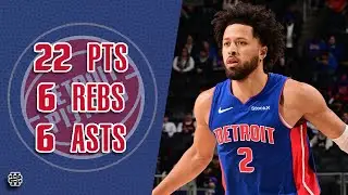 Cade Cunningham 22 pts 6 rebs 6 asts vs Knicks 24/25 season