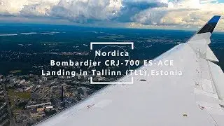 Nordica Bombardier CRJ 700 Landing in Tallinn, Estonia