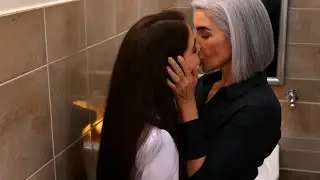 Waitress is seduced at work by woman from out of town - Lesbian Extended Love Scene