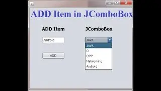 How to ADD Item in JComboBox (Run Time) in Java Swing using NetBeans IDE