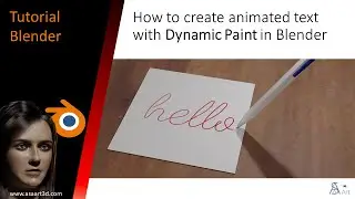 How to create animated text with dynamic paint in Blender