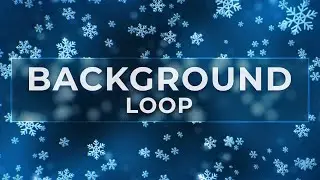 NEW 2022 ❄ 4K Snowflakes Falling Looping Animation Blue Background - Footage - Screensaver