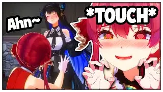 Marine Wont Stop Touching Nerissas Body in 3D, 𝘾𝙖𝙡𝙡𝙞 𝙣𝙚𝙭𝙩 𝙩𝙤 𝙩𝙝𝙚𝙢: 【Hololive】