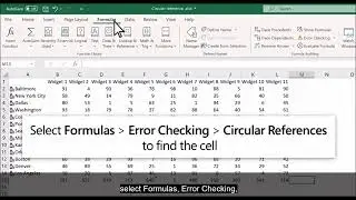 How to fix a Circular reference error in Excel.