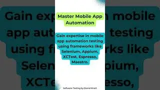 Master Mobile App Automation 