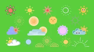 🌞  SUN ANIMATED OVERLAYS ☀️GREEN SCREEN PACK🌻 🔆 ✨