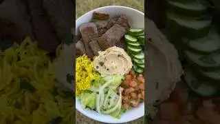 Beef & Lamb Gyro Bowl with Yellow Rice