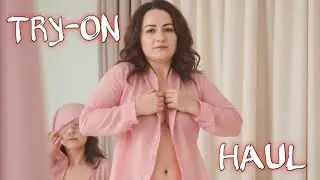 See through try on haul transparent lingerie | no bra trend clothes review | transparent dress [4K]