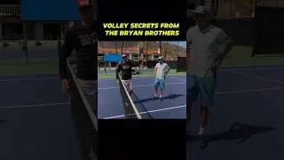 How tight should you be holding the grip on your volleys? #tennis #volleys #bryanbrothers  #doubles