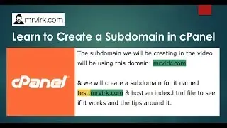 Step by Step Guide on - How to create a Subdomain in cPanel ?