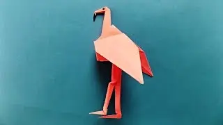 Как сделать фламинго из бумаги / Оригами из бумаги | Flamingo from paper