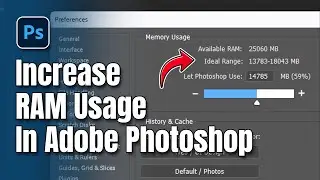 How to increase RAM usage for Photoshop | Fix not enough memory error in Photoshop
