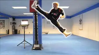 Taekwondo Kicking on the Pro Power Pad with Simon Scher | Who is STRONGER?